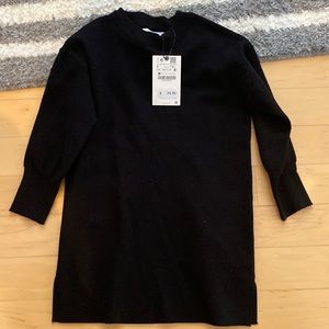 Zara black long sweater NWT